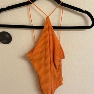 Orange princess Polly halter body suit
